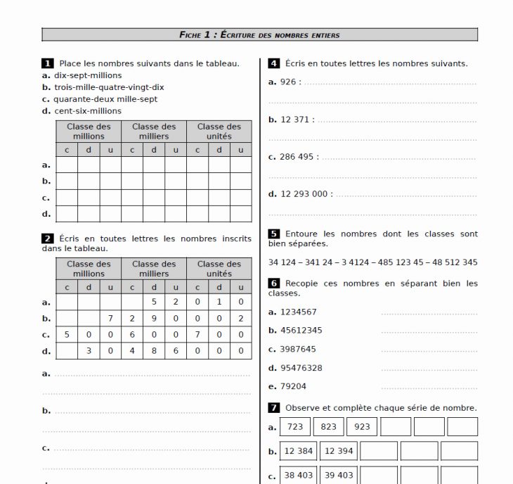 Exercice Cm2 concernant Sudoku Cm2 À Imprimer