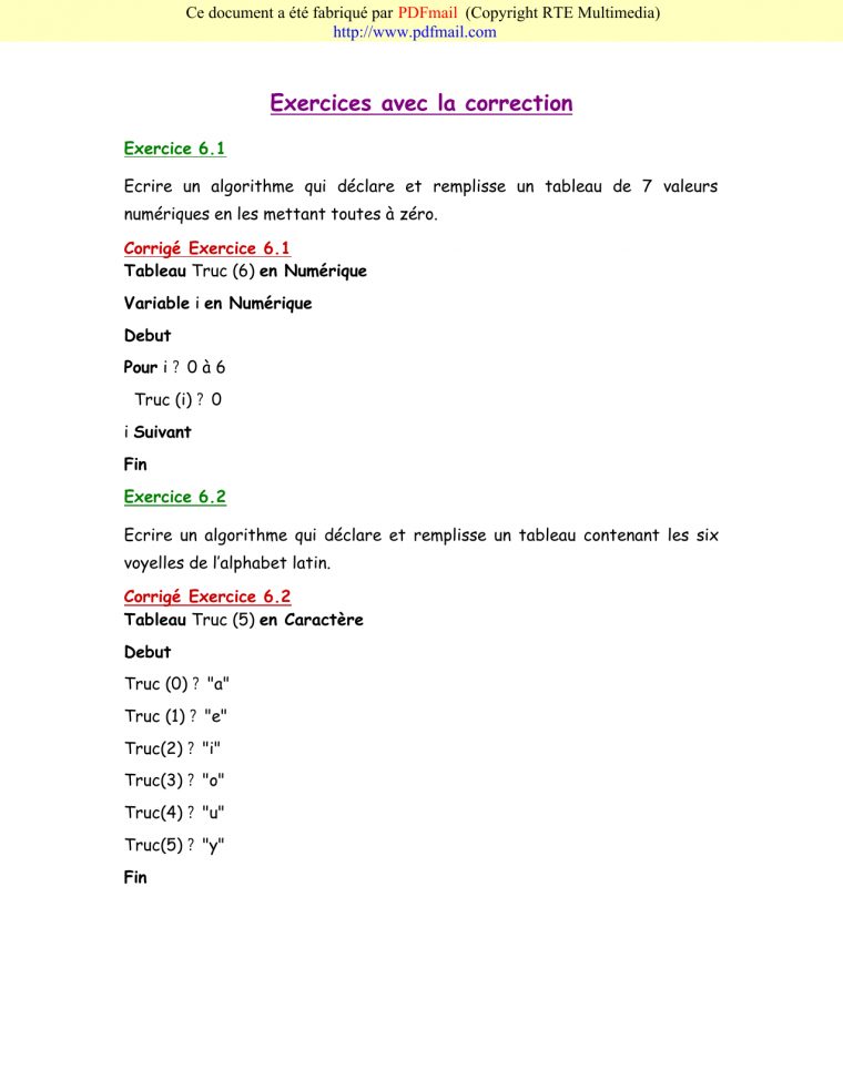 Exercices Avec La Correction à Exercice Sur L Alphabet