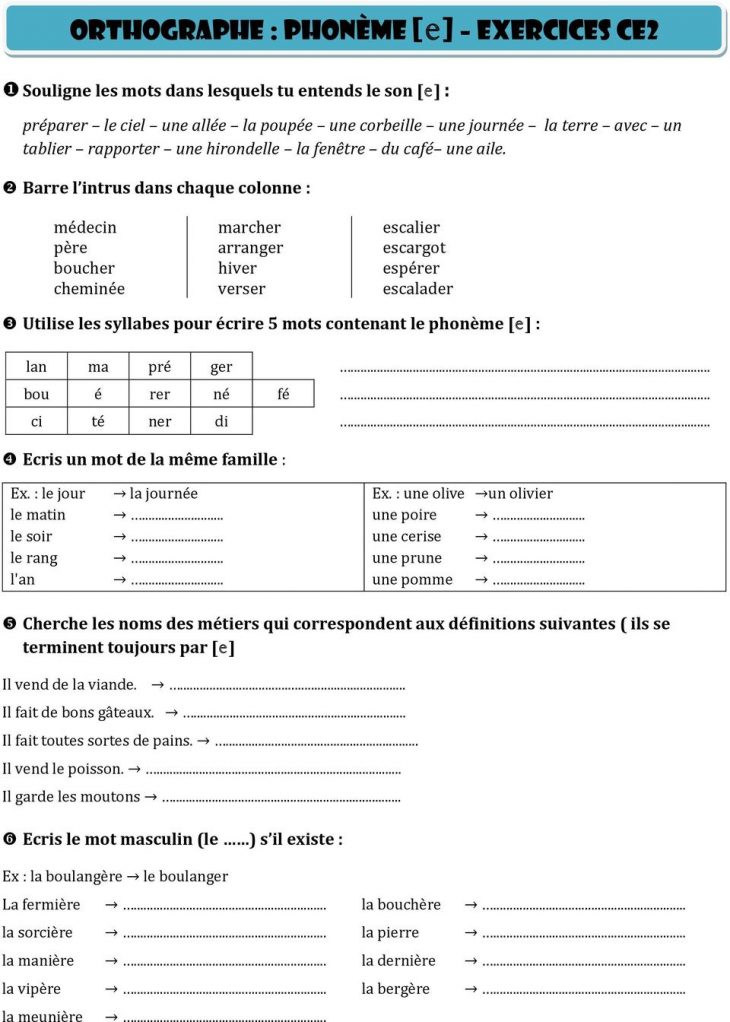 Exercices Ce2. Je Cherche Les Contraires En Écrivant Des avec Barre L Intrus