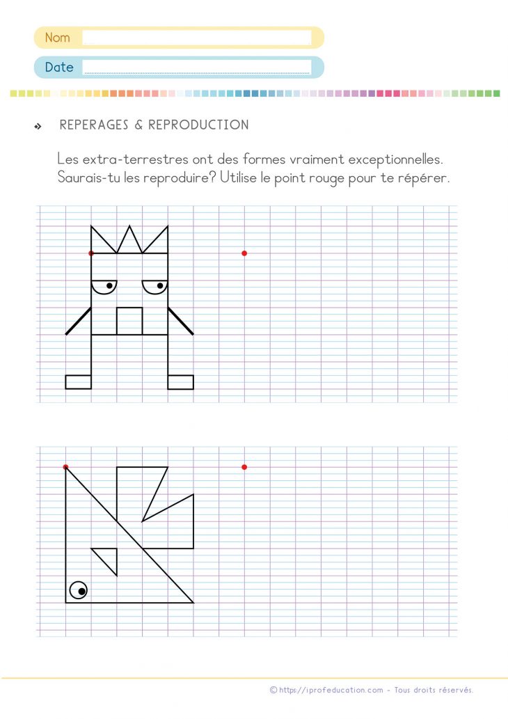 Exercices De Math Cp Ce1 | Pdf Fiches De Mathématiques Cp Ce1 destiné Évaluation Reproduction Sur Quadrillage Ce1