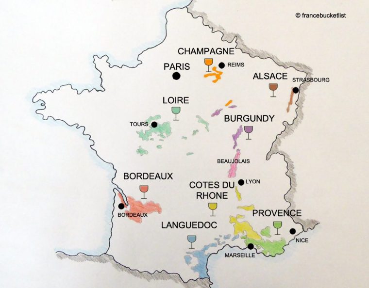 Exploring The French Vineyards: Best Wine Regions In France destiné Map De France Regions