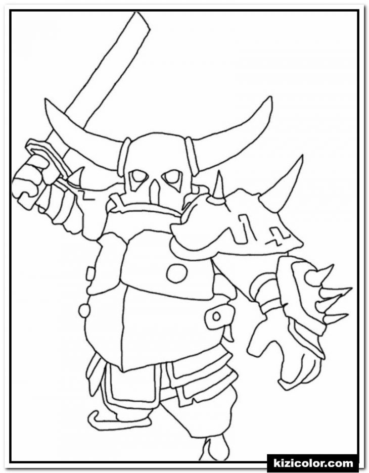 🎨 Pekka En Mode Attaque Choc Des Clans – Des Pages À encequiconcerne Coloriage Mode À Imprimer