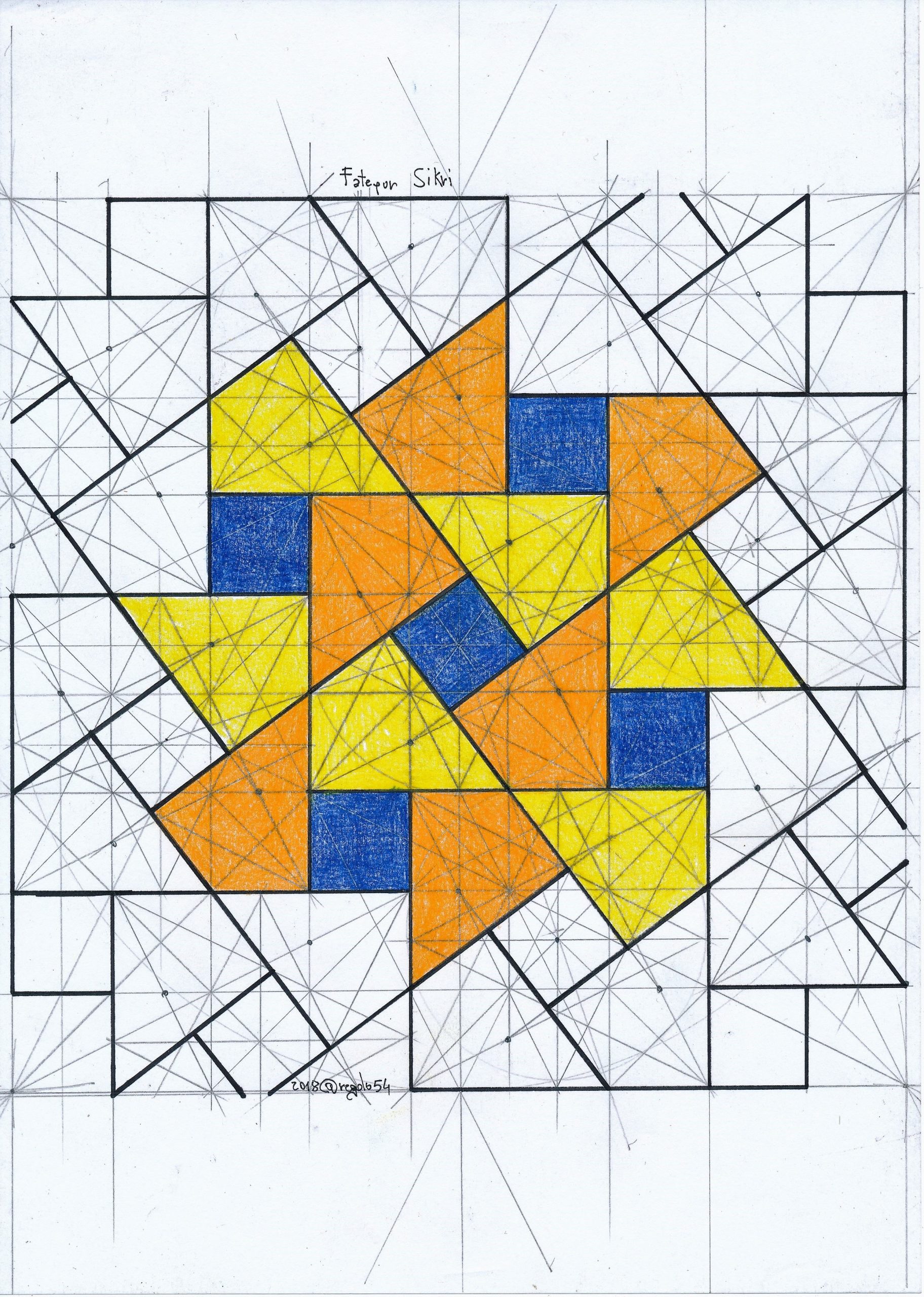 Fatepursikri #geometry #symmetry #handmade #mathart dedans Progression Tangram 