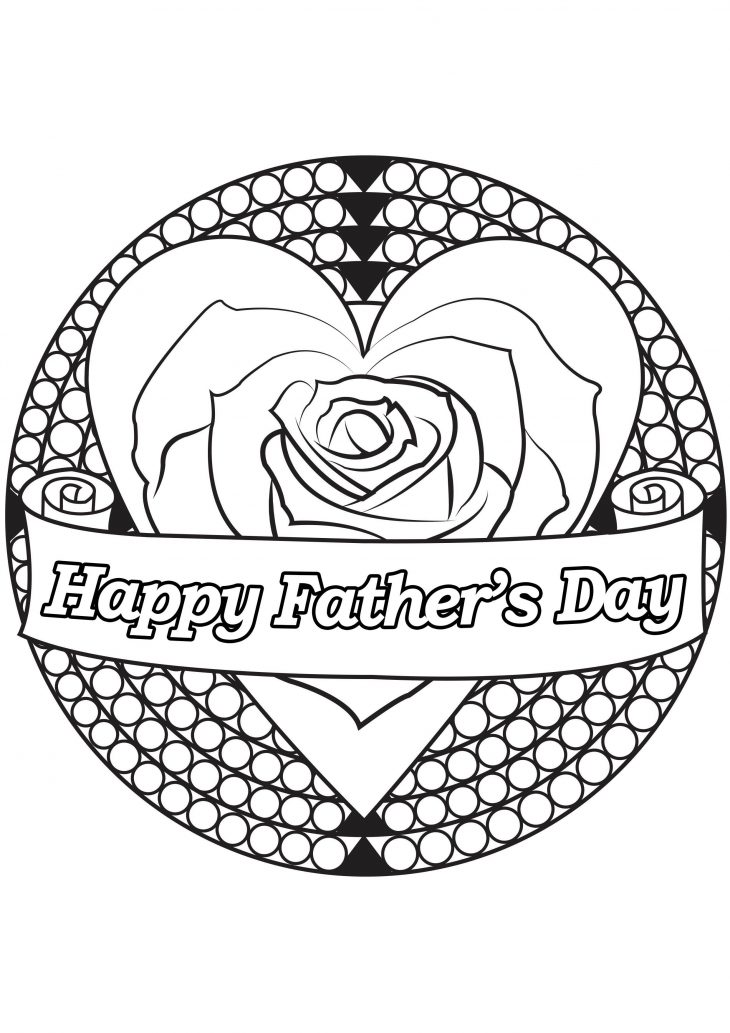 Father's Day Coloring Page : Heart | Father's Day Coloring destiné Coloriage Fete Des Peres A Imprimer Gratuit