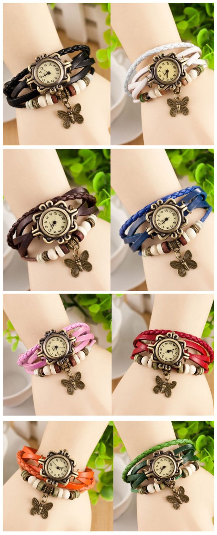 Femmes Dames En Cuir Montres Vintage Papillon Décoration Bracelet Montre À  Quartz De Haute Qualité De Noël D'anniversaire Cadeau Livraison Gratuite pour Jeux Papillon Gratuits Ligne