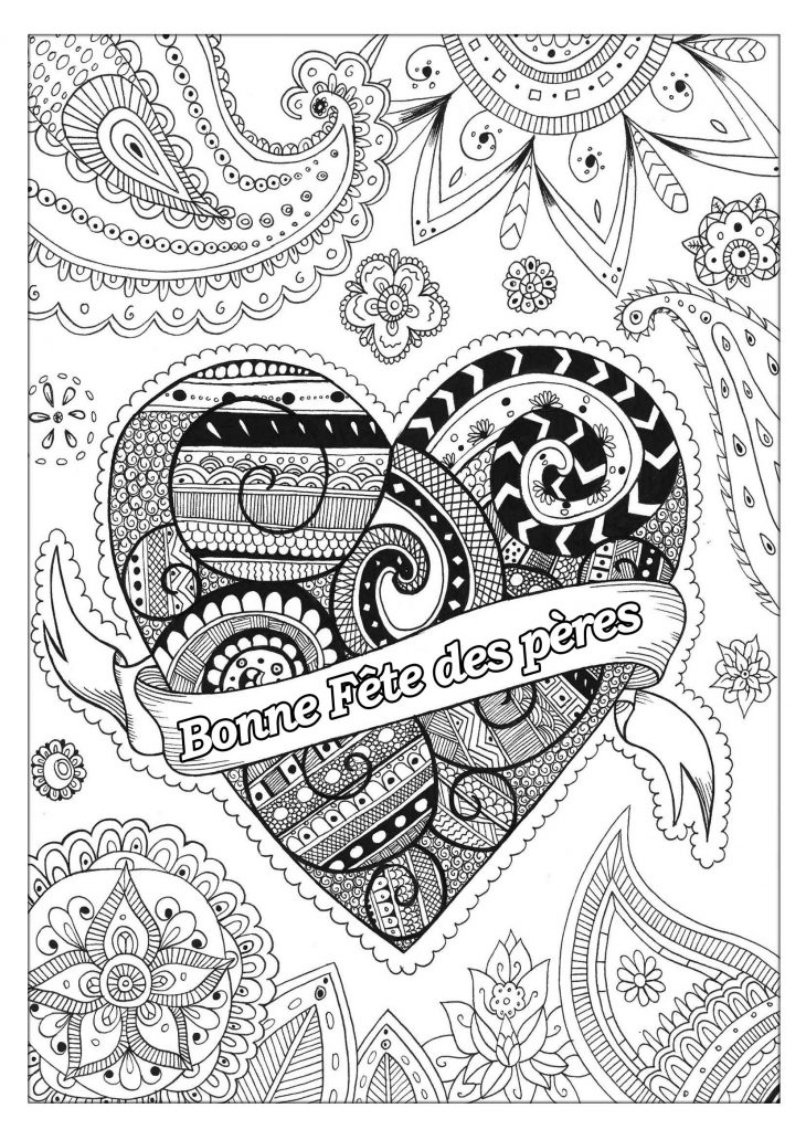 Fete Des Peres 4 – Fête Des Pères – Coloriages Difficiles pour Coloriage Fete Des Peres A Imprimer Gratuit