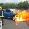 Feu De Voiture Accidentel (Car Fire) / Saclay (91) - France 30 Juillet 2013  ©Line Press tout Jeux De Voiture Avec Feu Rouge