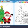 Feuille À Colorier Pour Les Enfants Le Père Noël Vecteurs Et avec Feuille A Colorier