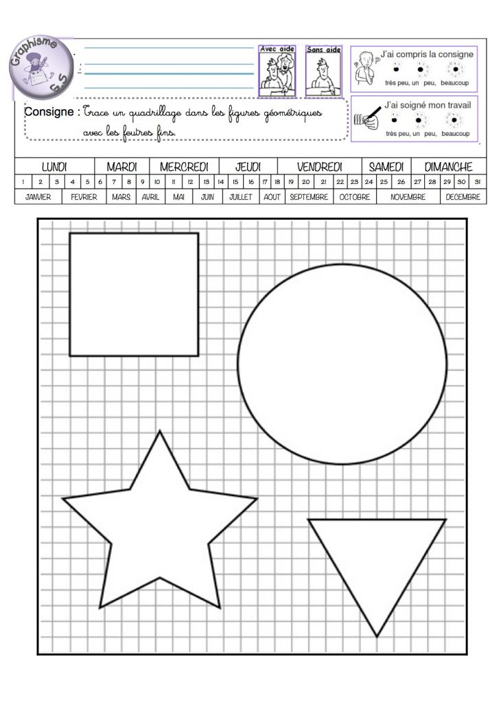 Fiches De Graphisme Gs Période 1 Et 2 – La Classe De Luccia ! à Fiche De Travail Gs