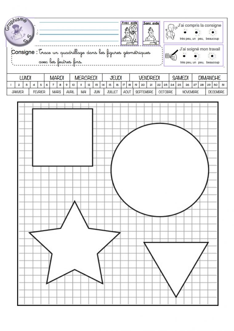 Fiches De Graphisme Gs Période 1 Et 2 – La Classe De Luccia ! destiné Exercice Graphisme Moyenne Section