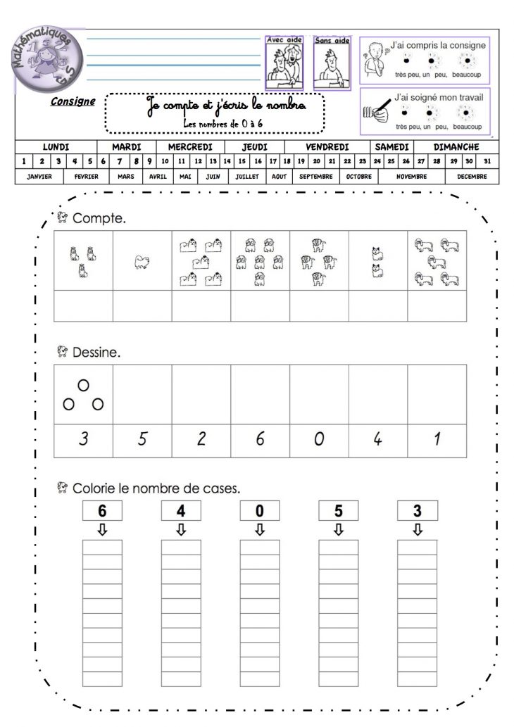 Fiches De Travail Gs Numeration (Période 2) – La Classe De concernant Fiche De Travail Gs