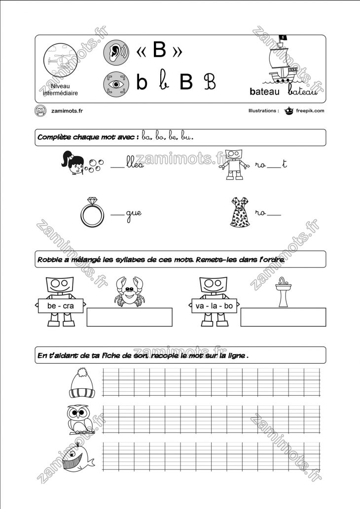 Fiches Pour Apprendre Ou S'amuser | Fiches De Travail Pour dedans Fiche De Travail Gs