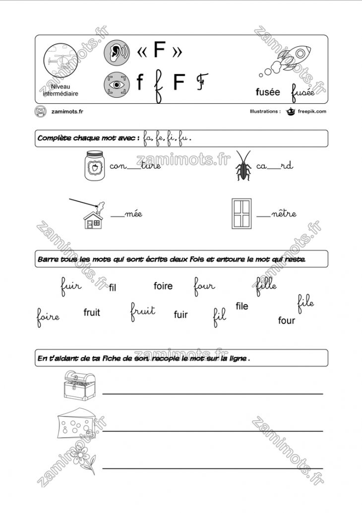 Fiches Pour Apprendre Ou S'amuser | Lecture, Fiches De destiné Fiche De Travail Gs