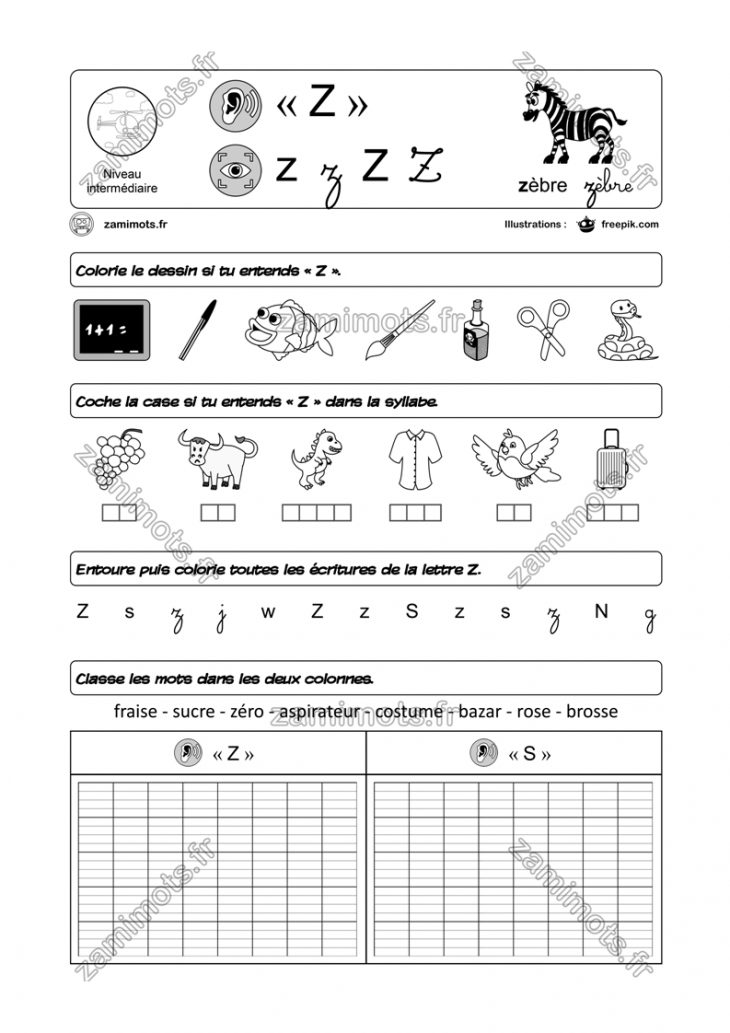 Fiches Pour Apprendre Ou S'amuser | Méthode De Lecture à Fiche De Travail Gs