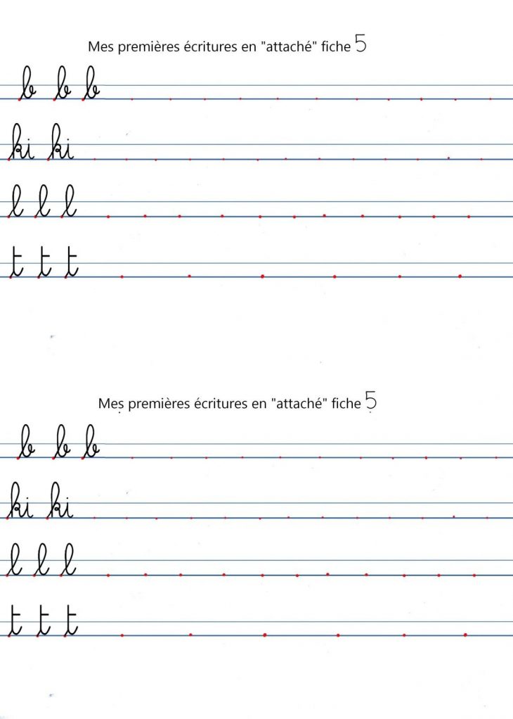 Fiches Pour Ecriture-En-Gs En Interligne | Apprendre À à Cahier D Écriture Maternelle