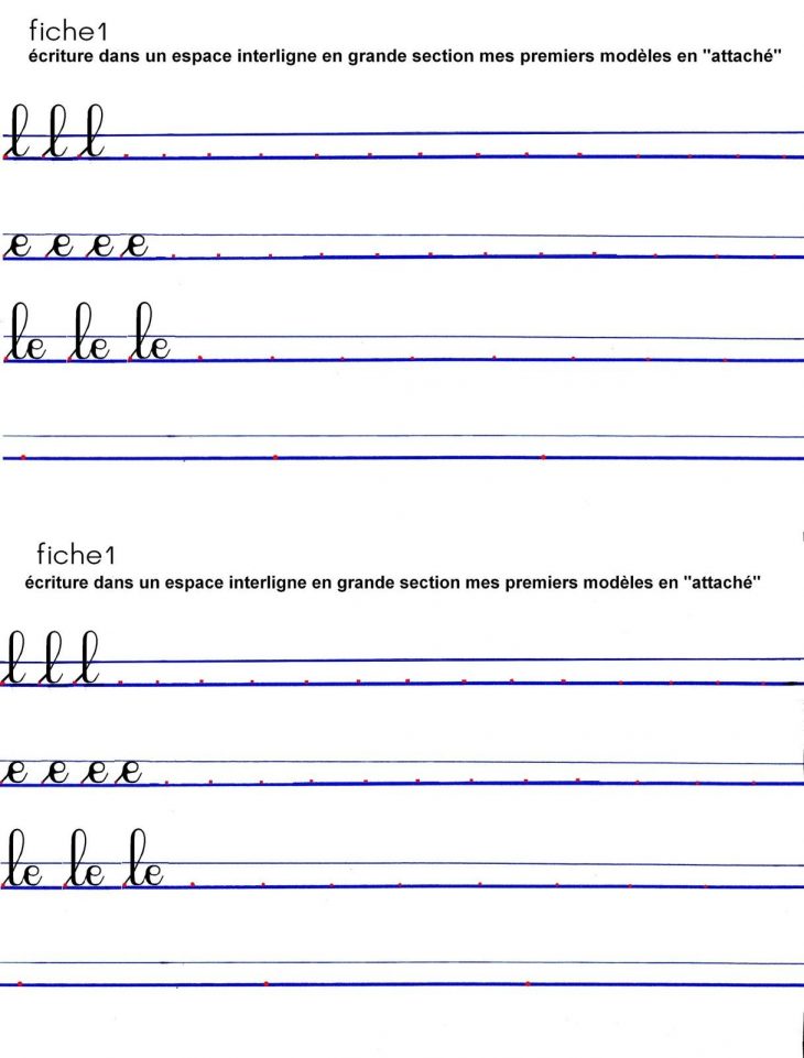 Fiches Pour Ecriture-En-Gs En Interligne | Apprendre À serapportantà Ligne Écriture Gs