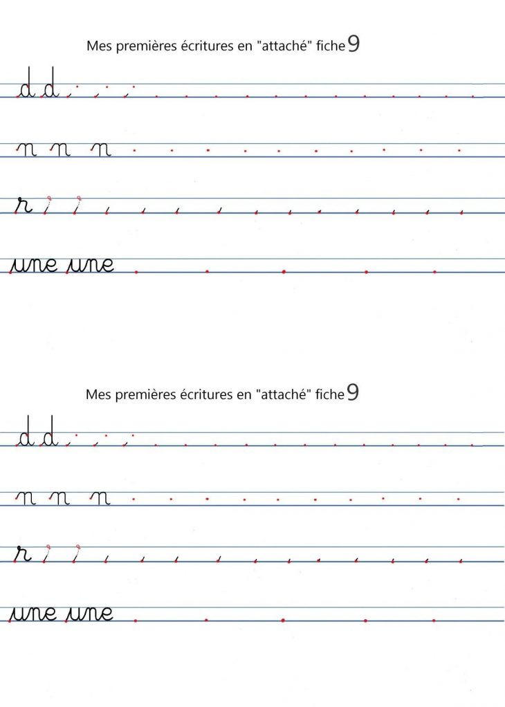 Fiches Pour Ecriture-En-Gs En Interligne | Apprendre À tout Cahier D Écriture Maternelle