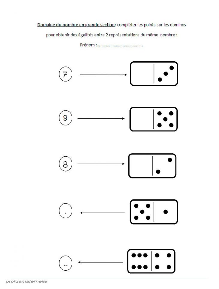 Fichier – Domaine Du Nombre Gs/ms – Profdematernelle encequiconcerne Fiche De Travail Gs