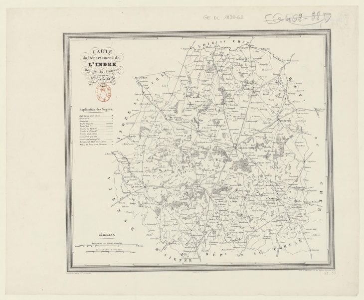 Fichier:carte Du Département De L'indre – 1838 — Wikipédia encequiconcerne Département 09 Carte