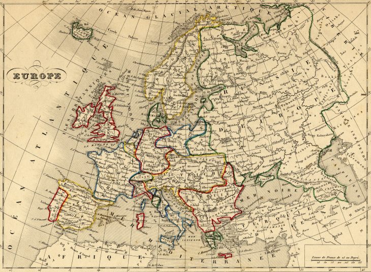 Fichier:carte Europe 1843 — Wikipédia intérieur Carte Europe Est