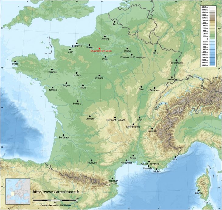 Fichier:carte-Relief-Lambert-Grandes-Villes-Chaumont-En dedans Carte De La France Avec Les Grandes Villes