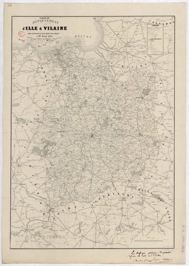 File:carte Du Département D'ille-Et-Vilaine – 1847 encequiconcerne Département 09 Carte