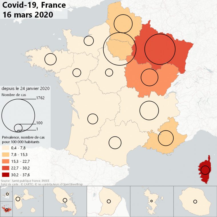 File:covid-19, France, 16 Mars 2020 – Wikimedia Commons serapportantà Combien Yat Il De Region En France