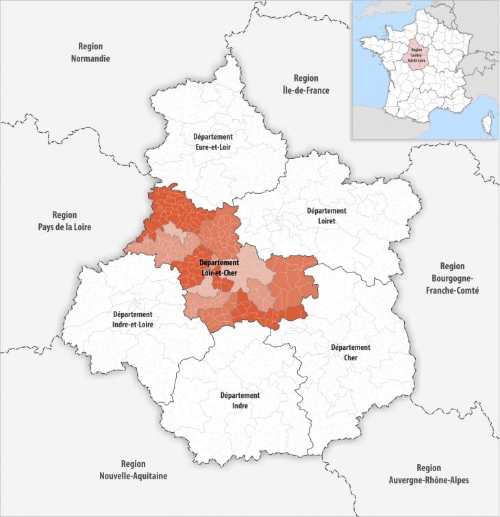 File:locator Map Of Departement Loir-Et-Cher 2018 concernant Departement 22 Region