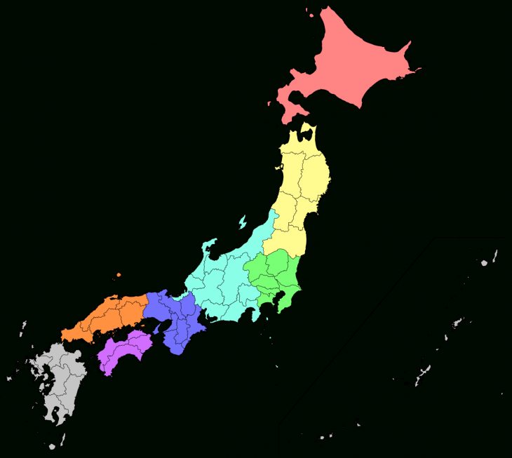 File:regions And Prefectures Of Japan No Labels.svg encequiconcerne Carte Des Préfectures