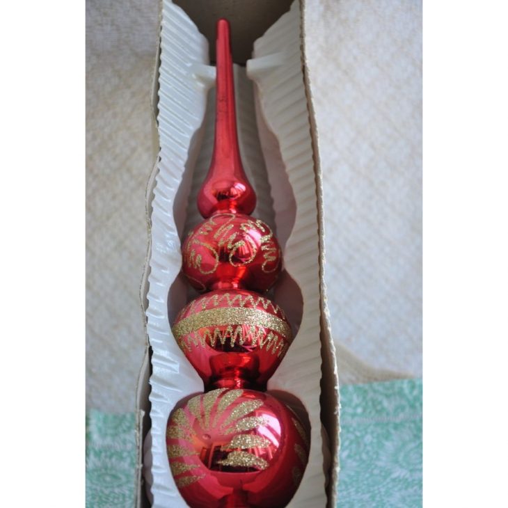 Flèche Cîmier Faîte Vintage Arbre Noël Verre Soufflé Grand encequiconcerne Fleche Pour Sapin De Noel