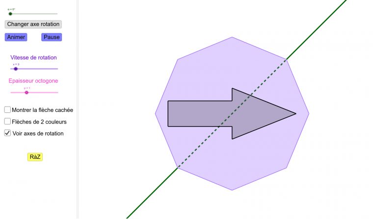 Flèche Magique – Symétrie Axiale – Geogebra destiné Symétrie Axial