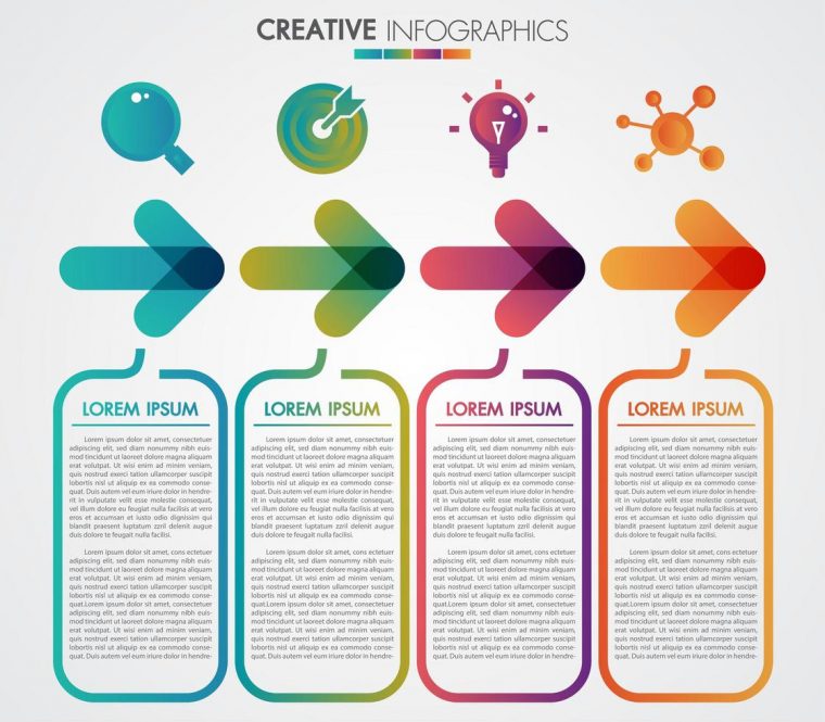 Flèches 4 Étapes Modèle Graphie Chronologie Étape Par encequiconcerne I Fleches Gratuit