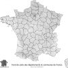 Fond De Carte Des Départements Et Communes De France | Fond intérieur Carte De France Département À Colorier
