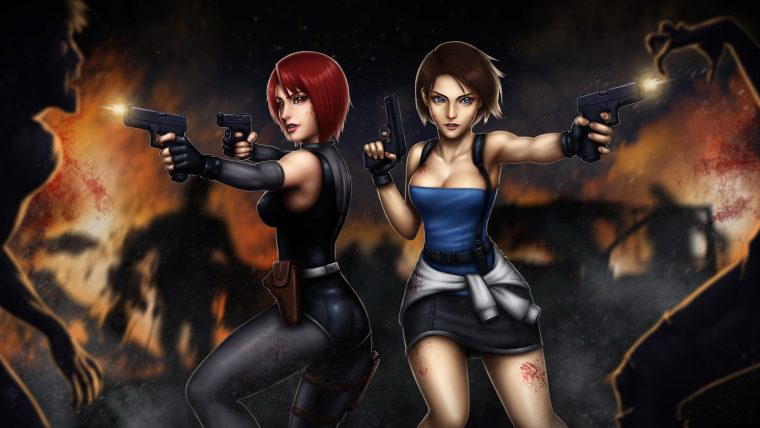 Fonds D'ecran 3840X2160 Pistolet Zombie Resident Evil 3 tout Jeux De Deux Fille