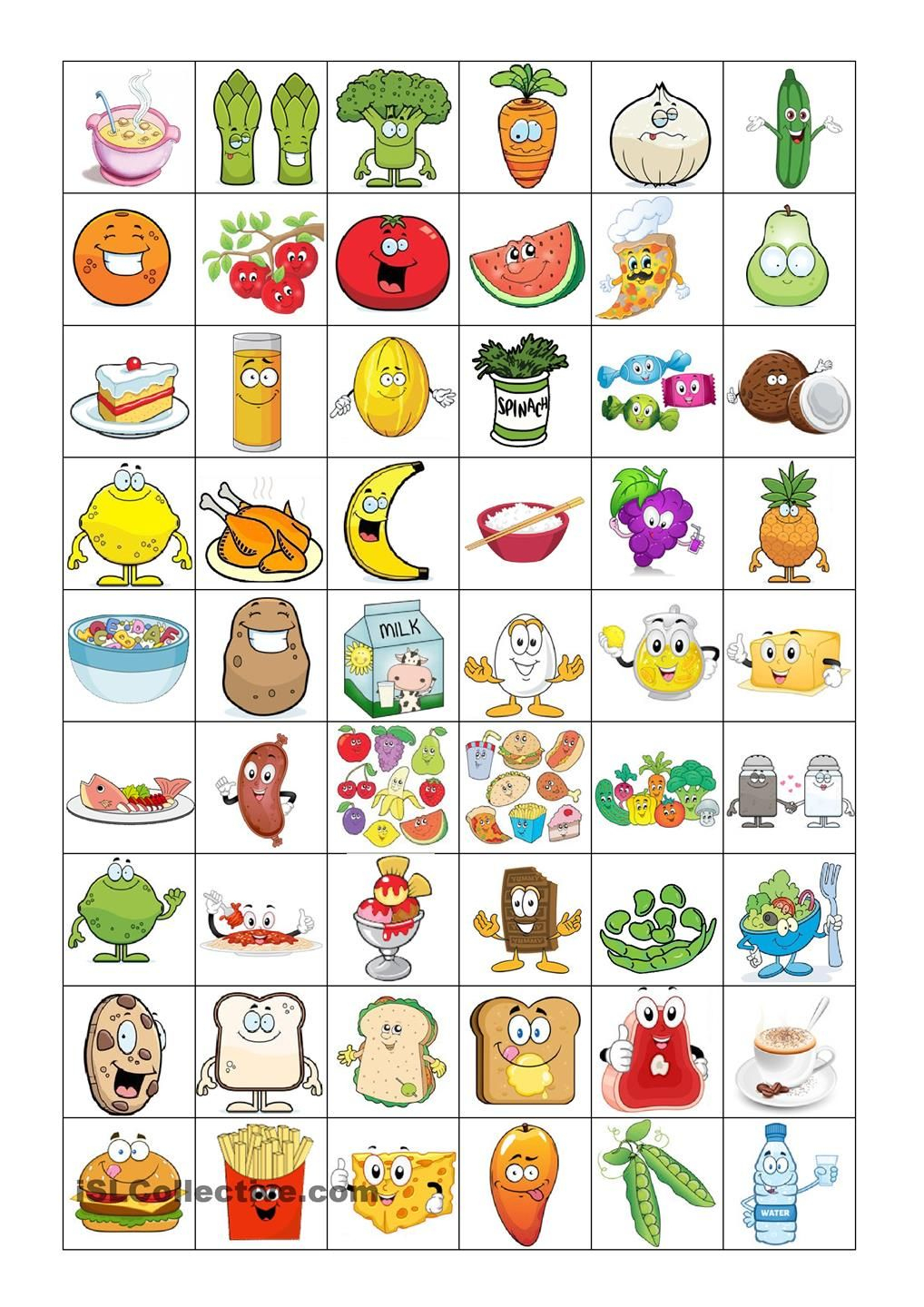 Food Bingo Concentration Game | Jeux A Imprimer, Apprendre L pour Jeux De Concentration À Imprimer 