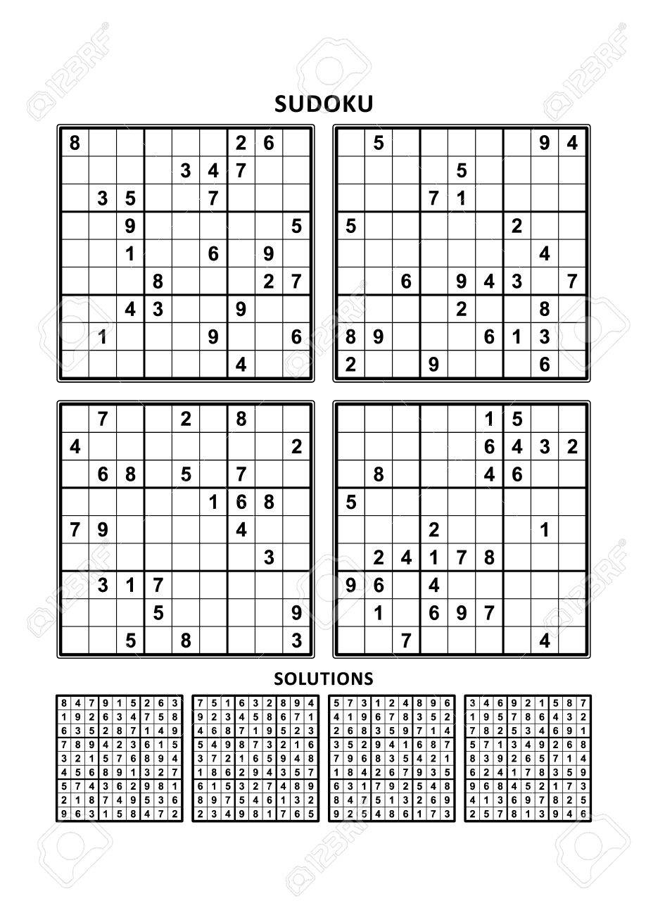 Four Sudoku Puzzles Of Comfortable (Easy, Yet Not Very Easy).. dedans Sudoku Facile Avec Solution