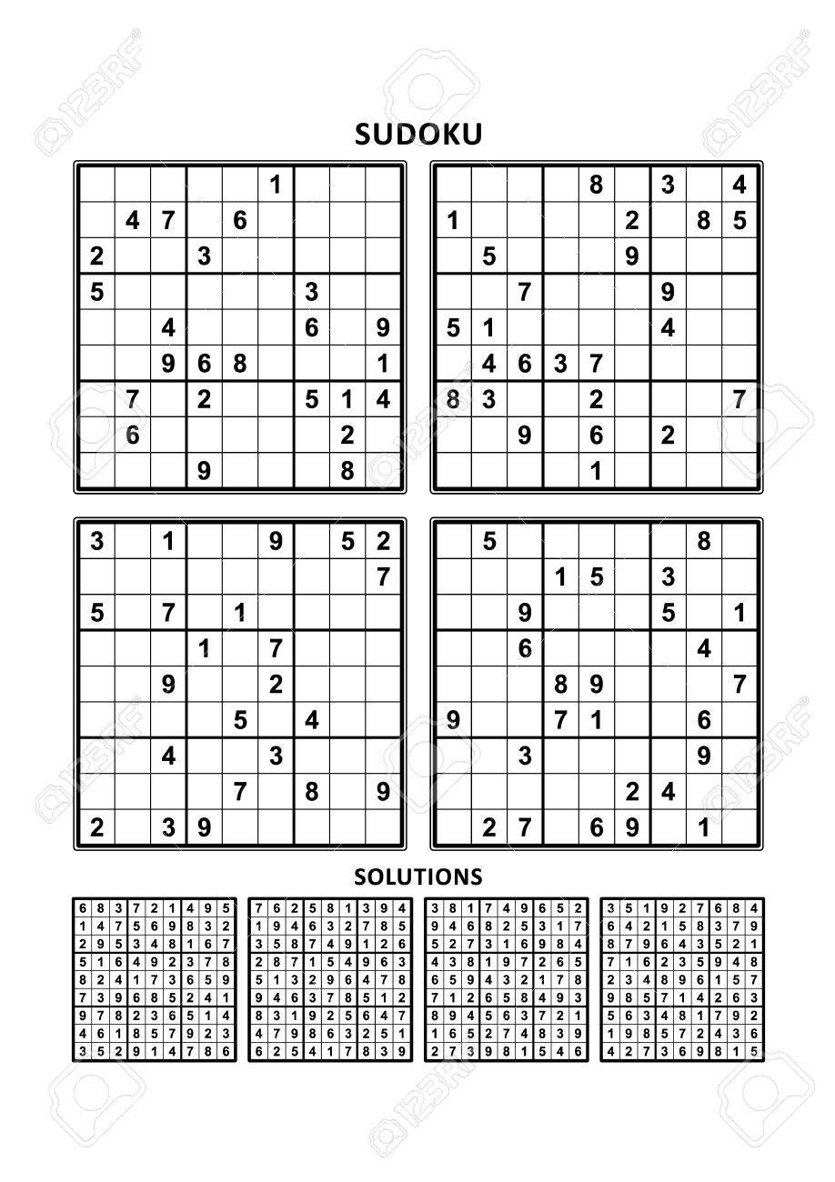 Four Sudoku Puzzles Of Comfortable (Easy, Yet Not Very Easy).. tout Sudoku Facile Avec Solution