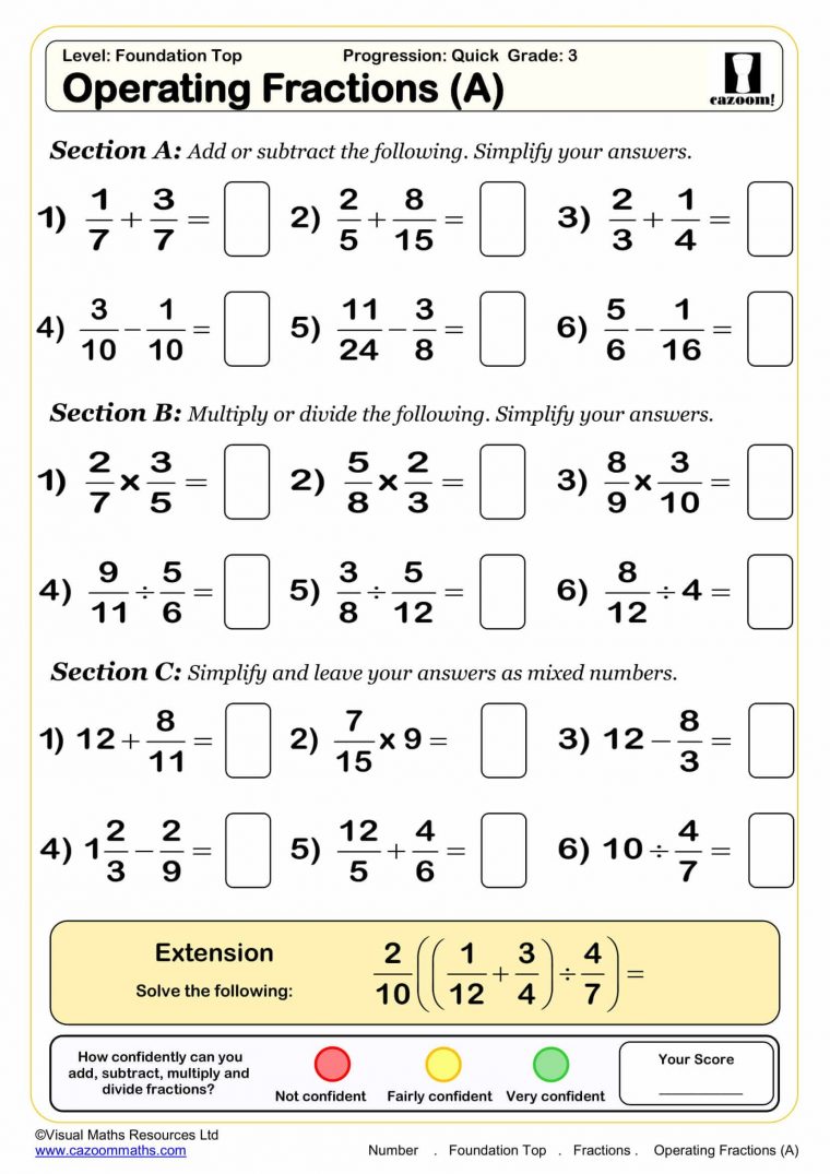 Fractions Maths Worksheet | Ks3 Maths Worksheets, Free dedans Sudoku Facile Avec Solution