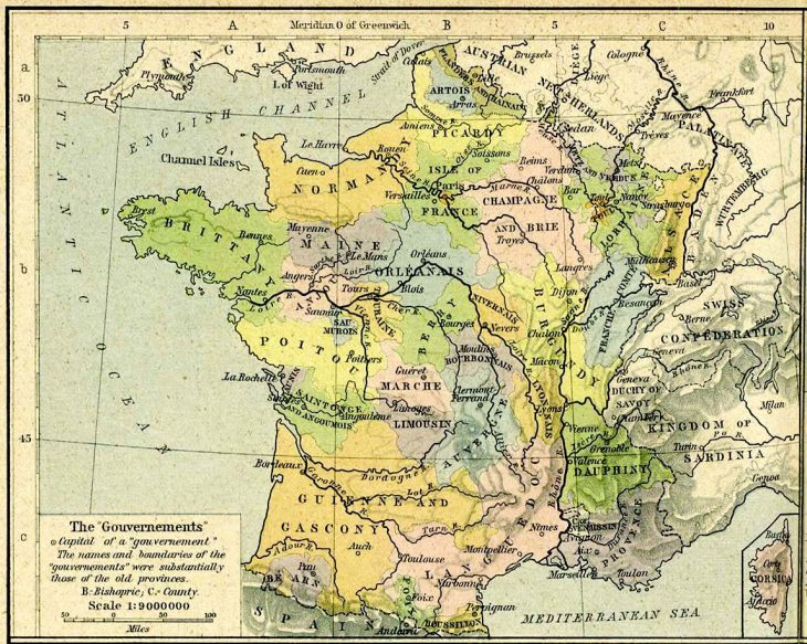 France Anciennes Provinces 1789 – Kingdom Of France tout Carte Anciennes Provinces Françaises