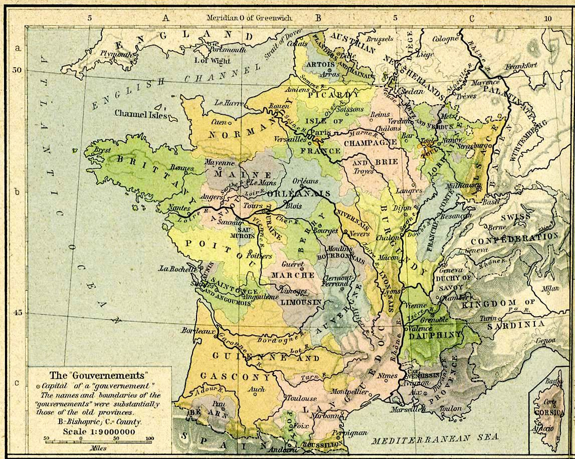 France Anciennes Provinces 1789 - Kingdom Of France tout Carte Anciennes Provinces Françaises