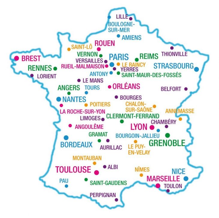 France-Carte-De-France-Et-Des-Principales-Villes-De-France serapportantà Carte France Principales Villes