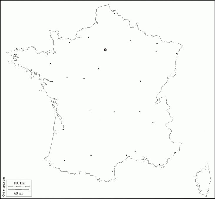 France : Carte Géographique Gratuite, Carte Géographique intérieur Carte France Principales Villes