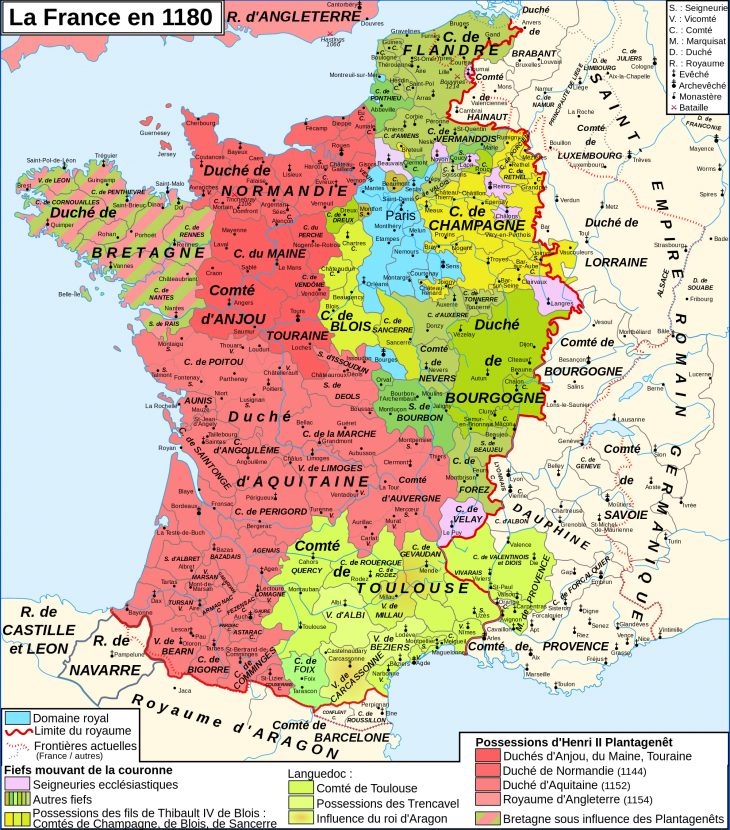 France In 1180 | Storia Medievale, Storia Europea, Cartografia avec Carte Anciennes Provinces Françaises