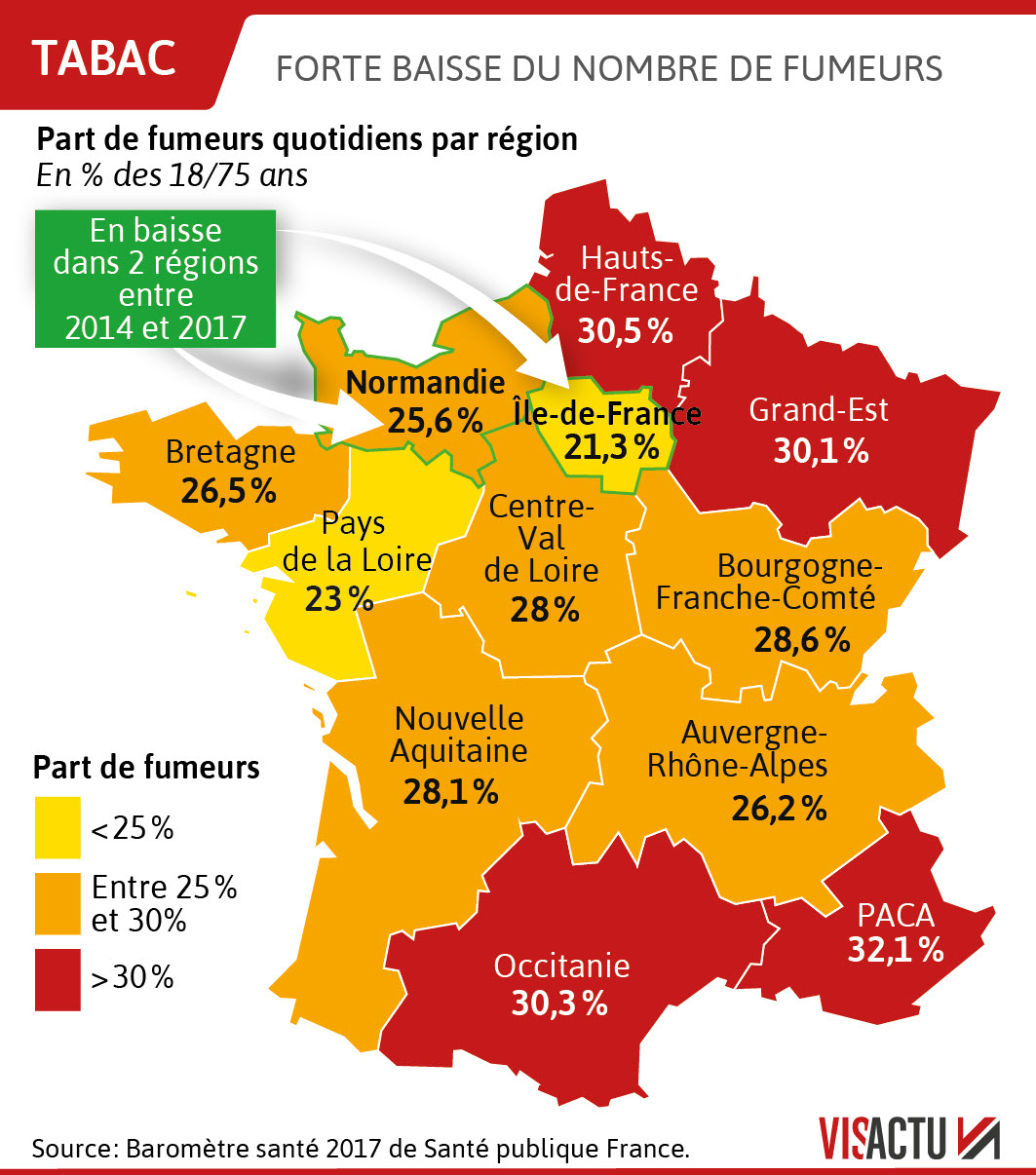 France-Monde | Dans Quelles Régions Fume-T-On Le Plus ? à Combien Yat Il De Region En France