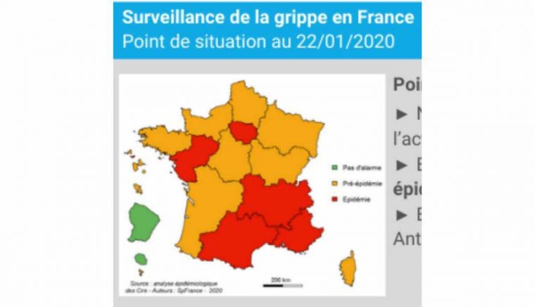 France – Monde | Grippe : Cinq Régions, Dont Auvergne-Rhône dedans Les 22 Régions De France Métropolitaine