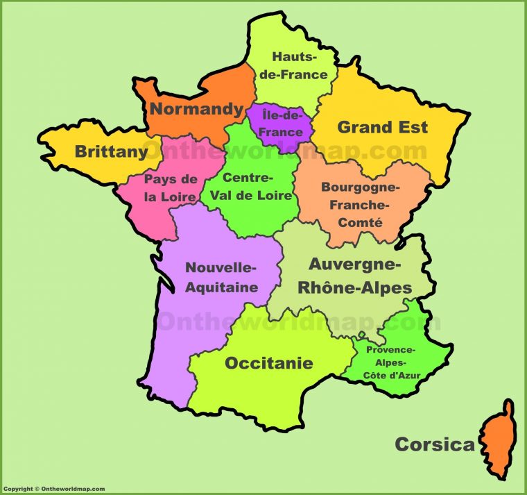 France Regions Map | New Regions Of France tout Map De France Regions