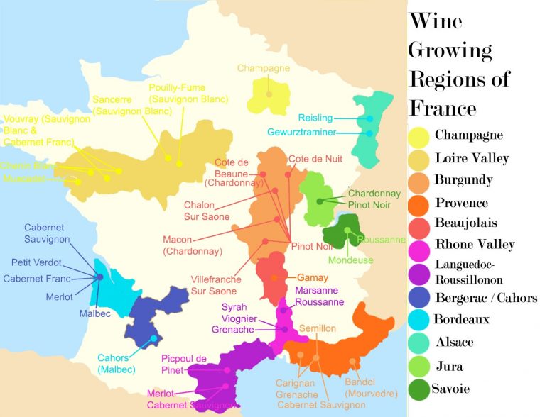 France Wine Regions Map encequiconcerne Map De France Regions