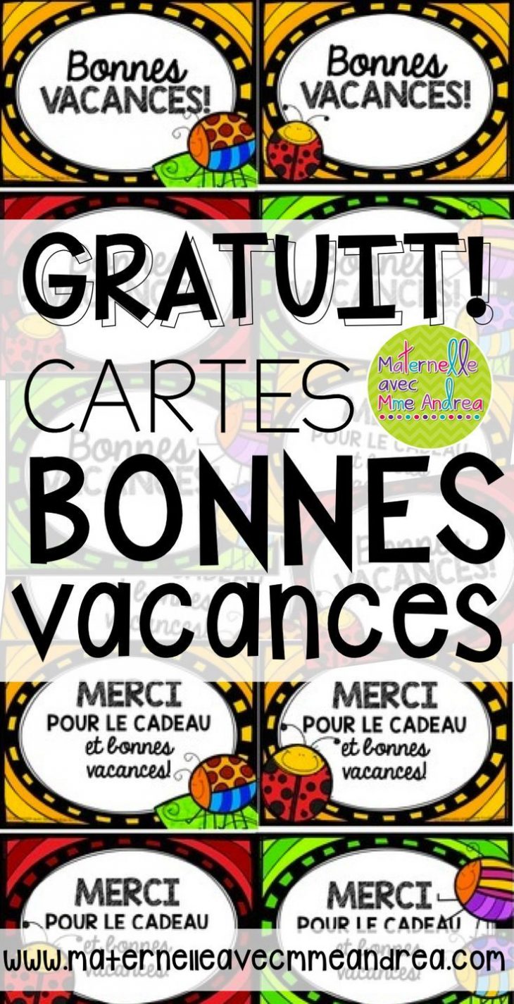 Free French Cards For The End Of The Year – Bonnes Vacances dedans Images Bonnes Vacances Gratuites