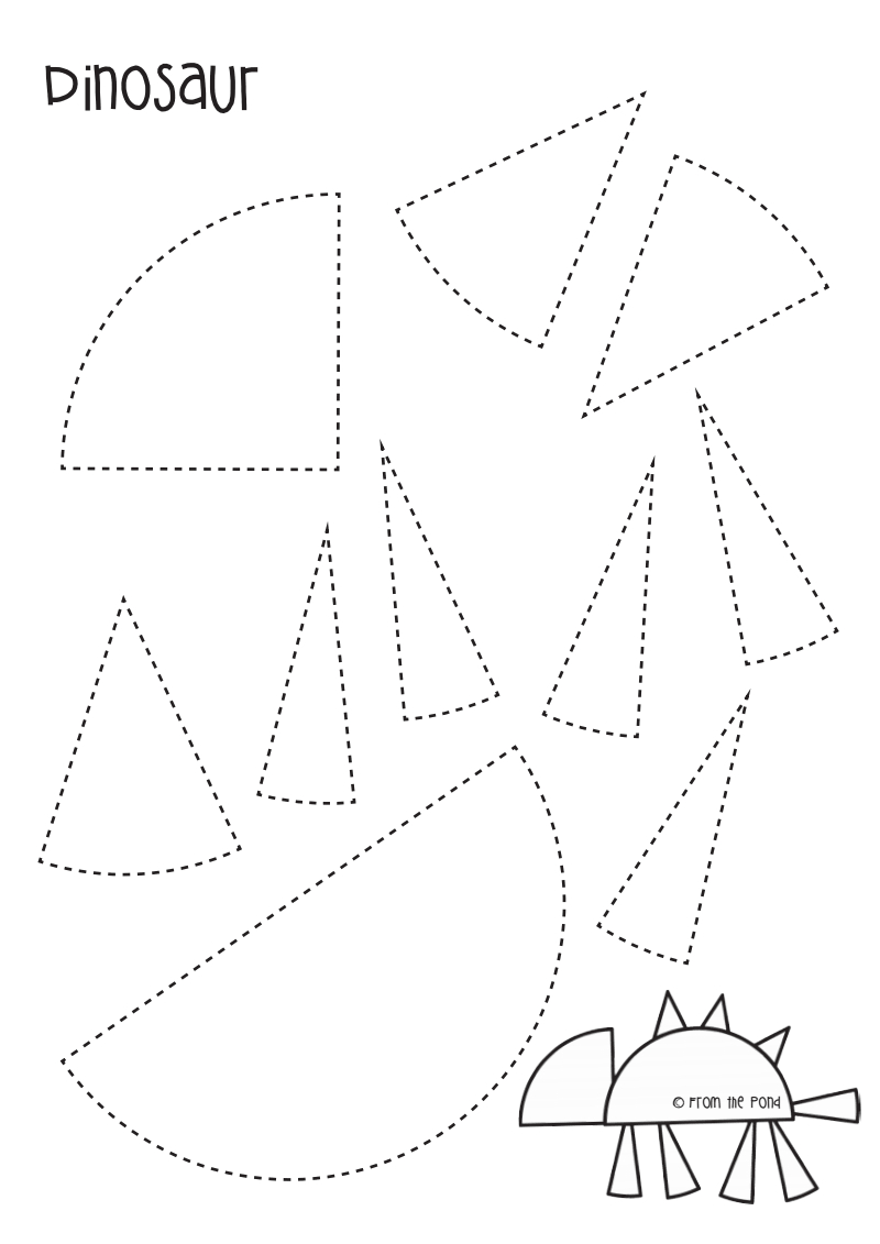 Freebie Dinosaur Paper Circle Craft.pdf | Dinosaure à Formes À Découper Maternelle