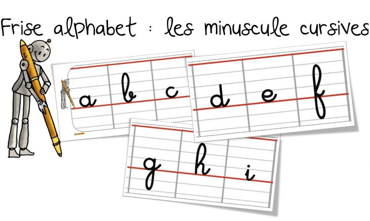 Frise De L'alphabet Des Minuscules En Cursif | Bout De Gomme serapportantà L Alphabet Minuscule